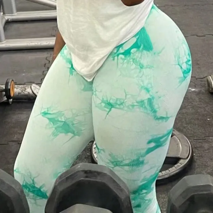 Seamless%20Tie-Dye%20Yoga%20Pants%20High%20Waist%20Peach%20Booty%20Leggings%20for%20Women%20-%20Print%20Workout%20Tights%20Butt%20Lifting%20Fitness%20Cross-Border%20-%20Image%204