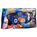 Famous Quality 4 in 1 Metal Beyb Toy Set with Stadium and 2 Launchers (4 Blade, Beyb) (Multi_Color) for Kid. 