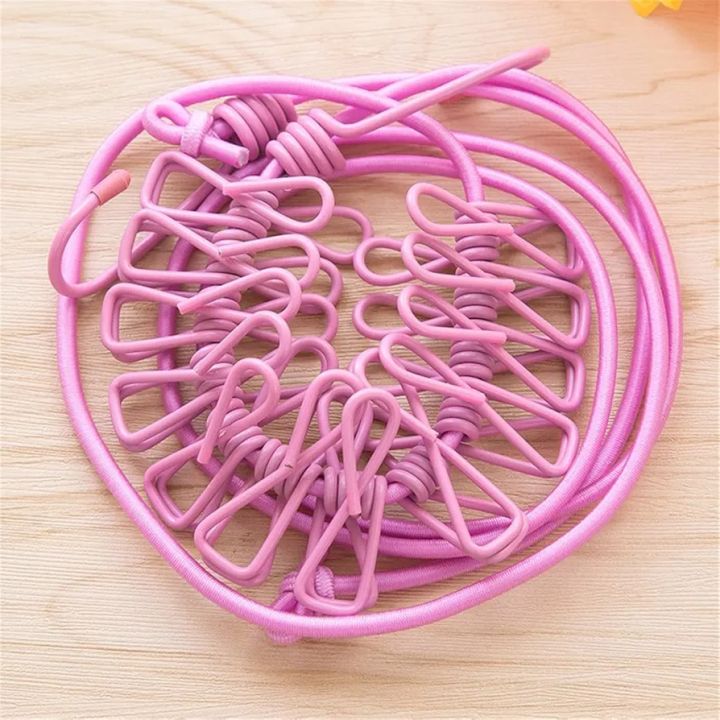 Clothes Drying Rack Portable Windproof Drying Clothes Hanger Clothes Line Drying Rack 1.8M Clothes Line Travel Retractable Rope Laundry Rack