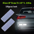 10pcs/set Car Bumper Reflective Safety Strip Stickers Car Reflective Sticker Reflective Warning Safety Tape. 
