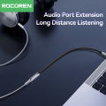 Rocoren AUX Cable 3.5mm Jack Male to Female Audio Extension Speaker Cable Converter for Phone Headphones Laptops Tablets Adapter.