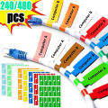 240/480pcs Self-Adhesive Cable Labels Colorful Waterproof Wire Marking Ties Laser Printer Stickers Fiber Wire Labels Organizers. 