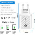 USB Charger 20W Fast Charging Mobile Phone Adapter For iPhone 14 Quick Charge 3.0 Wall USB Charger Adapter.