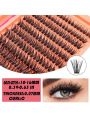 DIY Lash Extensions Kit Mink Lashes Cluster 180Pcs Cluster with LashBond and Seal and LashApplicator and Eyelash Brush. 