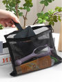 1/5/10pcs Mesh Clear Cosmetic Bags Women Black Makeup Bag Portable Travel Toiletry Organizer Case Lipstick Storage Pouch . 
