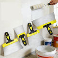 Double Color Handle Large Stainless Steel Trapezoidal Putty Scraper Putty Scraper Cleaning Scraper Bricklayer Tool.
