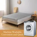 Waterproof Mattress Protector Cover with Elastic Band Soft Breathable Mattress Pad for Bed Grey/White/Green/Blue. 