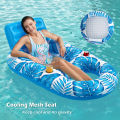 Foldable Inflatable Floating Row PVC Summer Air Mattresses Swimming Pool Inflatable Water Sleeping Bed Lounger Chair Hammock. 