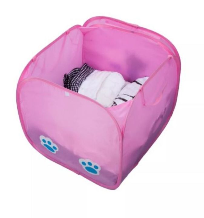 Foldable Pop-Up Square Laundry Bag (Colour And Pattern Vary)