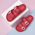 Couple Style Men's and Women's Slippers Birkenstock Shoes Two Straps Sandals Buckle Slip-Ons Solid Color. 