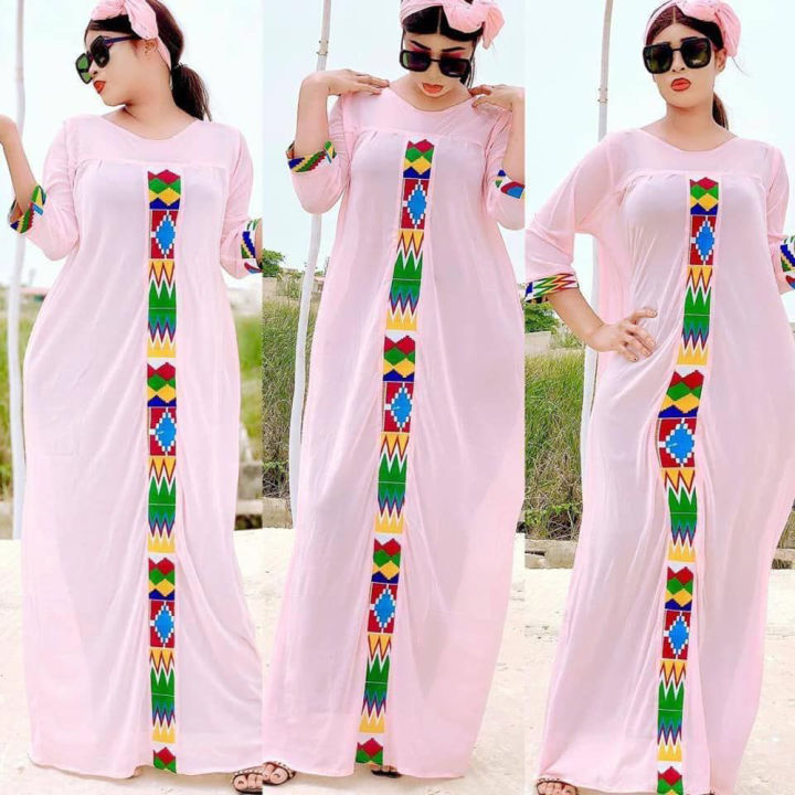 3%20Pieces%20Set%20Boho%20Loose%20Solid%20Three%20Quarter%20Sleeve%20Long%20Maxi%20African%20Dresses%20For%20Women%20Kaftan%20Dubai%20Abaya%20Hijab%20Muslim%20-%20Image%205
