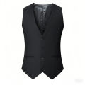M-5XL Spring/summer Man Suit Vest Sleeveless Vest with Adjustable Waist Single Breasted Solid Color Business Suit Vest Wedding.
