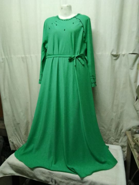 Modest Beauty Muslim Islamic Abaya Dress for Women Girls Zipper Prayer Clothing without Hijab