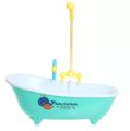 Doll Bathroom Set with Real Working Bath Shower & Bath Tub - with Detachable Shower Spray and Accessories for Kids Pretend Play. 
