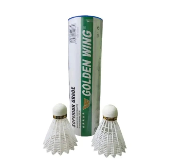 Golden Wing Superior Grade G-39 Badminton Nylon Shuttle Cock Racket Feathers 6pcs