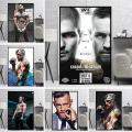 Conor McGregor Canvas Art - Inspirational MMA Fighter Tattoo Poster, Boxing Match Wall Decor Aesthetic, Home & Game Room Accent. 