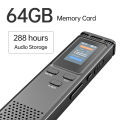 64GB/16GB/8GB Digital Voice Recorder Voice Activated Audio Recording Noise Reduction with Playback MP3 Music Player 288hrs. 