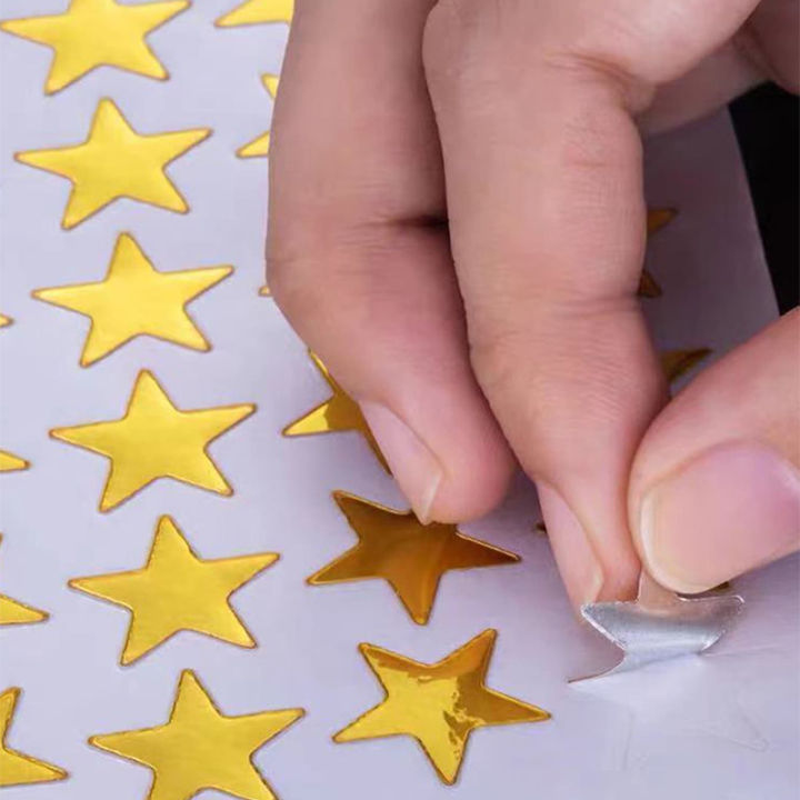 10%20Sheets/Pack%20Of%20Children'S%20Gold-Plated%20Award%20Glitter%20Stickers%20Mother%20Teacher%20Praise%20Label%20Award%20Five-Pointed%20Star%20Love%20Sticker%20-%20Image%204