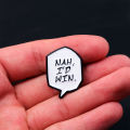 Anime Jujutsu Kaisens Metal Enamel Brooch English Letters NAH ID WINK Pin Cosplay Props Fans Men Women Backpack Jewelry.