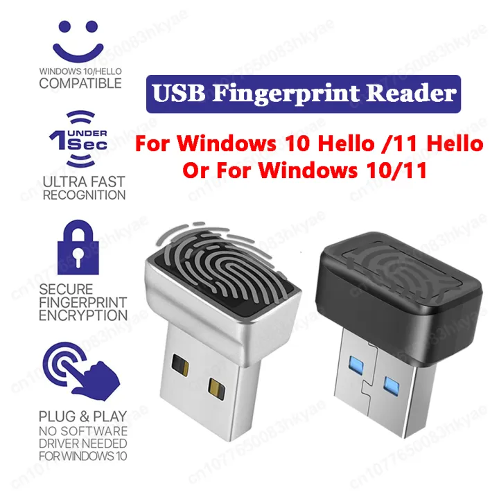 SEKC USB Fingerprint Reader For Windows 11/10 Hello – 360° Touch Scanner, 0.05s Login, SFSD-01, Plug & Play Security Device