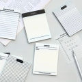 1PC Transparent PET Sticky Note Pad, Waterproof Grid Lined Memo Pad Stickers for School Students, Office Supplies.