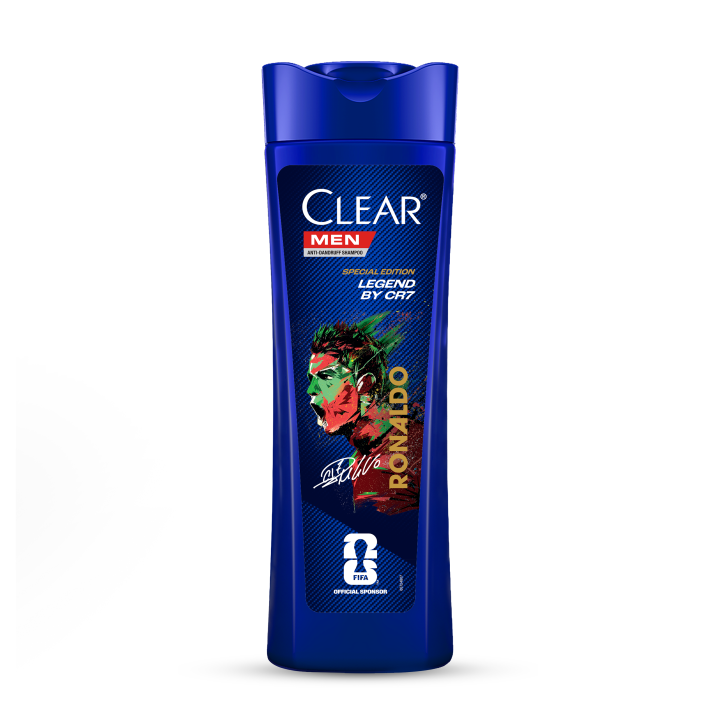 Clear Men Sports Cool Menthol Anti-Dandruff Shampoo – Limited Edition Cristiano Ronaldo Pack, 325 ml
