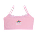 3PCS Teenage Girls Small Training Bras Cute Kids Rainbow Printed Sports Vest Bra Students Children Brassiere Underwear Tube Tops. 