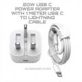 I-phone Charger 20W/25W/35W Folding Pin & Option 25W Round 2Pin Power Adapter With USB-C To Lightning Cable For I-phone X To 14 Pro Max. 