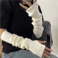 Fingerless Mittens Women Knitted Gloves Cosplay Anime Gloves Winter Arm Warmers Punk Gothic Harajuku Knit Mitten Arm Sleeves.