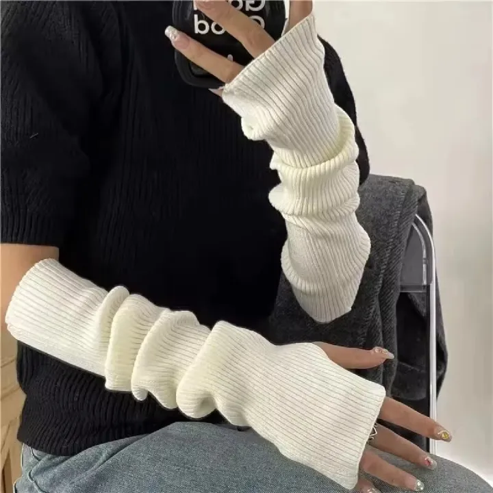 Fingerless%20Mittens%20Women%20Knitted%20Gloves%20Cosplay%20Anime%20Gloves%20Winter%20Arm%20Warmers%20Punk%20Gothic%20Harajuku%20Knit%20Mitten%20Arm%20Sleeves%20-%20Image%205
