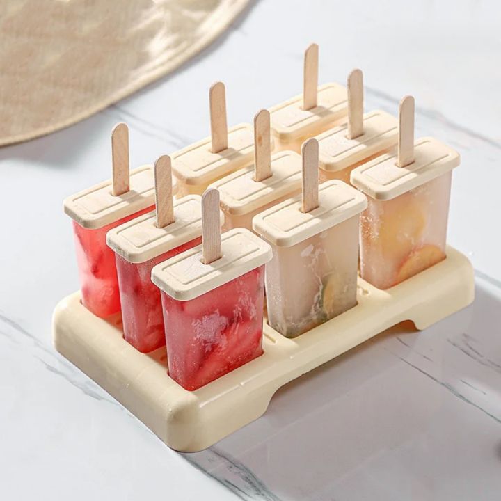 Ice Box Polylab Make 9/4hole Ice Cream Maker Plastic Homemade Ice Box DIY Ice-lolly Mold ...
