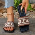 Fashionable Classic Simplicity Sandals Slides Women New Slippers Cloth Cover Letter Outdoor Casual Flat Bottom Slippers Women.