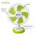 12 Inch Rechargeable Table Fan - 5000mAh Battery | Portable Desk Fan with 3 Speeds, Oscillation, AC/DC | Silent Cooling for Home & Office. 