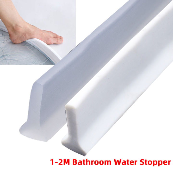 1-2M Bathroom Water Stopper Silicone Retaining Strip Water Shower Dam ...