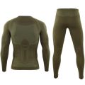 Seamless Tight Tactical Thermal Underwear Men Outdoor Sport Function Breathable Training Cycling Thermo Underwear 3XL Long Johns. 