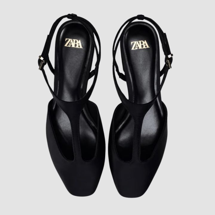 Zara Black Slingback Heels size 39( Japan Lot condition)