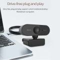 Webcam Computer Camera 1080P HD USB With Microphone Support  Desktop Computer Laptop Suitable For Live Video Call Conference. 