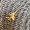D Wise Aircraft Lapel Pin Brooch Airplane Pin Golden And Silver. 