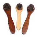 Mirror Shine Shoe Polish Wax Neutral Leather Care Paste Wooden Handle Horsehair Dauber Brush for Boots Cleaning.