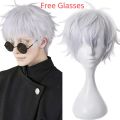 Jujutsu JJK High School Gojo Satoru Cosplay Costume Uniform for Men Women Shirt Pants Wig Halloween Uniform Full Sets. 