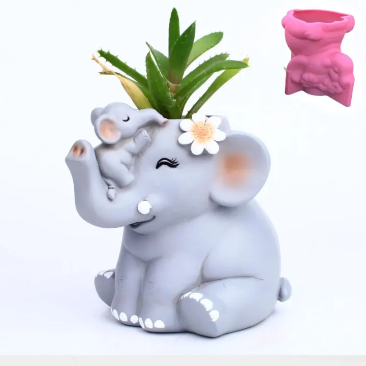 Baby%20Mother%20Elephant%20Mold%20Succulent%20Flower%20Pot%20Ashtray%20Pen%20Holder%20Silicone%20Mold%20Scented%20Molds%20For%20Gypsum%20Concrete%20plaster%20Mould%20-%20Image%202