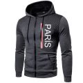 2025 New Arrival Men's Zip-up Hoodie Paris Fashion Print Hooded Sweatshirt Urban Casual Sporty Jogger Outwear Male Autumn Jacket. 