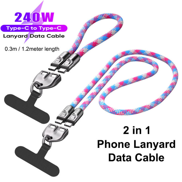 PD240W%20Phone%20Lanyard%20Charge%20Cable%202%20in%201%20USB-C%20to%20USB-C%20Super%20Fast%20Charge%20Data%20Cable%20Zinc%20Alloy%20Head%20Lanyard%20Fast%20Charging%20Cable%20-%20Image%203