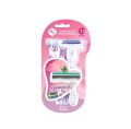 Ladies Extra Smooth Razor Diamond Premium Quality By Rivaj UK 3 Blades(Pack of 4) Smooth Shave Vitamin E + Aloe Razor For Girls Razor Bikini Trimmer With Smooth Shave. 