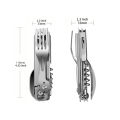 1 pc 6 in 1 Multifunctional Cutlery Set Outdoor Tableware Camping Portable Meal Knife Fork Spoon Bottle Outdoor Camping Cookware. 