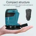 125mm Brush Motor Cordless Orbital Sander Wood Grinder Electric Polisher Waxing Grinding Sanding Machine for Makita 18V Battery. 