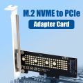 FENVI M.2 NVME to PCIe 4.0 Adapter With Aluminum SSD Heatsink 64Gbps M.2 SSD Gen4 PCIe 4.0 X1 X4 X8 X16 Expansion Card For PC. 