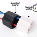 H4 Car Bulb Lampholder 3-hole Ceramic Wire Wiring Car Headlight Bulb Light Beam Socket Plug Auto Light Accessories Wire Socket. 