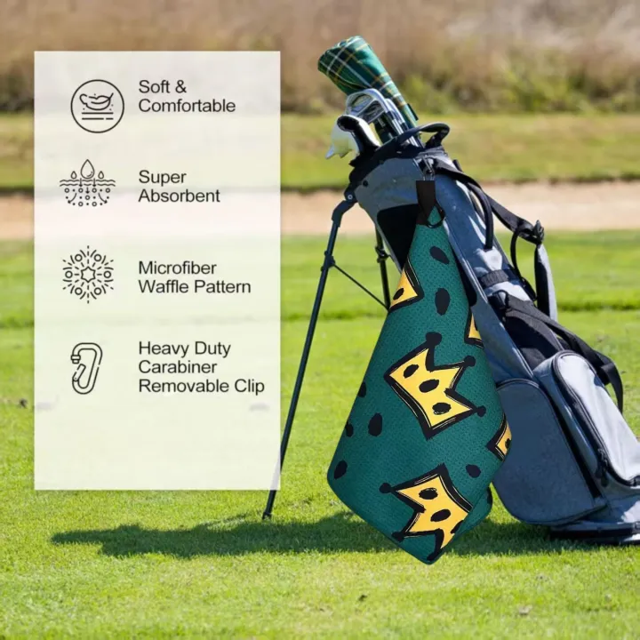 Stylish%20Printed%20Golf%20Towel%20%20Large%20Size%20Quick%20Dry%20Super%20Absorbent%20Waffle%20Fabric%20Quick%20Clean%20Machine%20Washable%20Suitable%20Golf%20Bags%20-%20Image%202