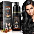 Dexe Argan Speedy Hair Color Shampoo Natural Black- 420ml (UK.